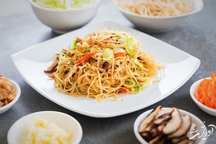 آموزش نودل مرغ و سبزیجات نودل تایلندی